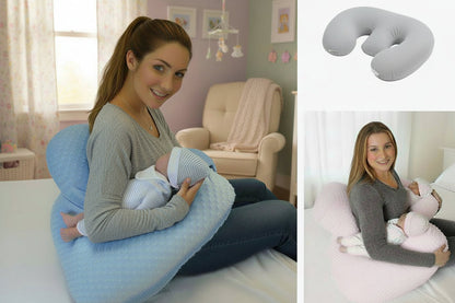 Twin Nursing Pillow | Ergonomic Support | Tandem Feeding | Removable Washable Cover