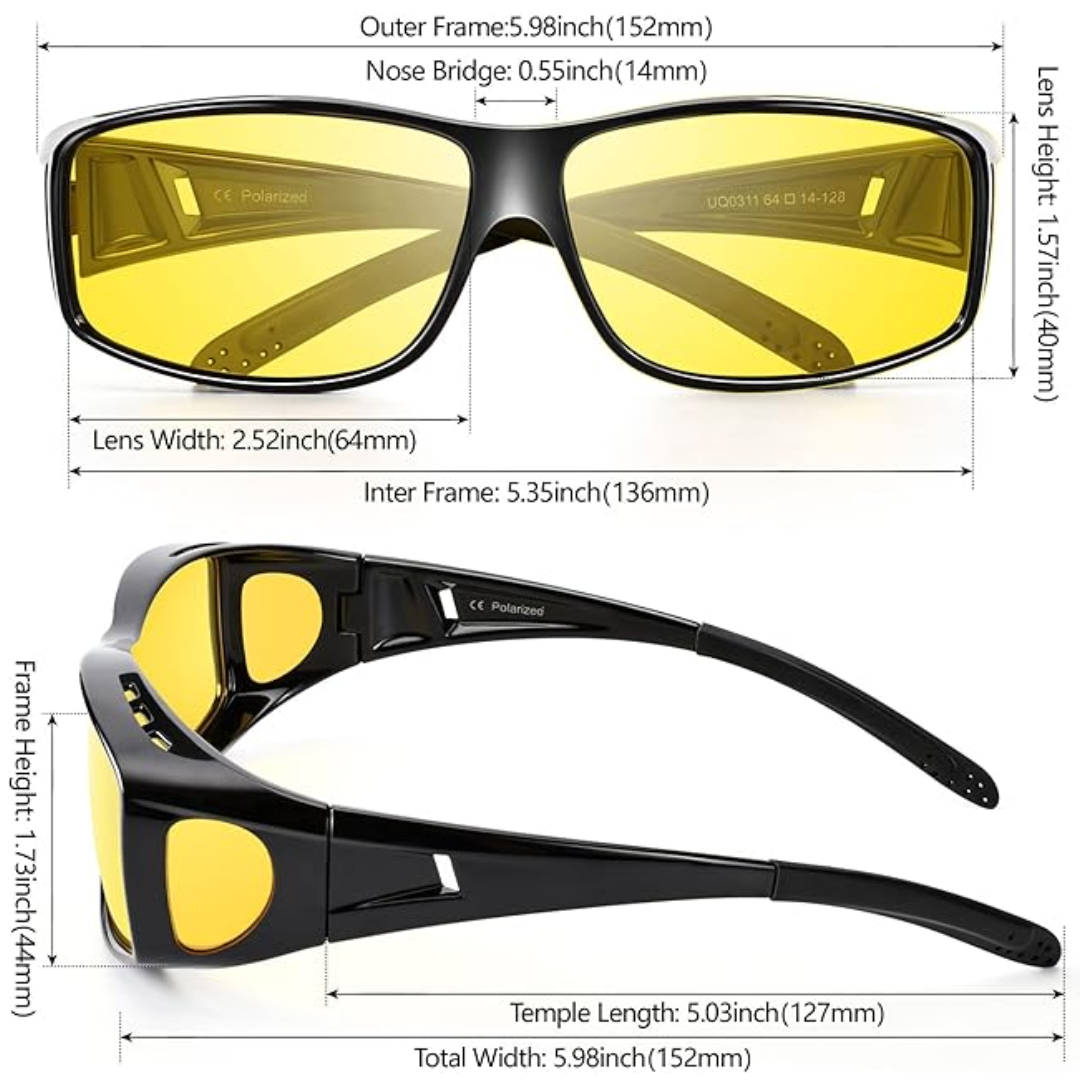 Driving Glasses Polarized Night Anti Glare Lightweight Vision Glasses