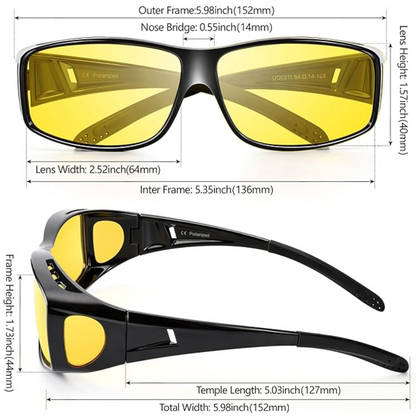 Driving Glasses Polarized Night Anti Glare Lightweight Vision Glasses
