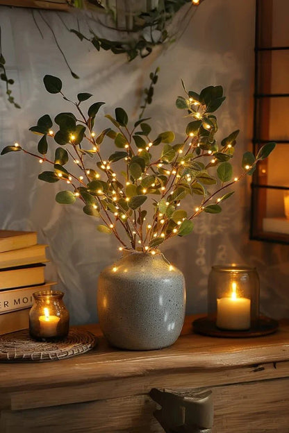 LED blossom branch lights | Warm floral table décor