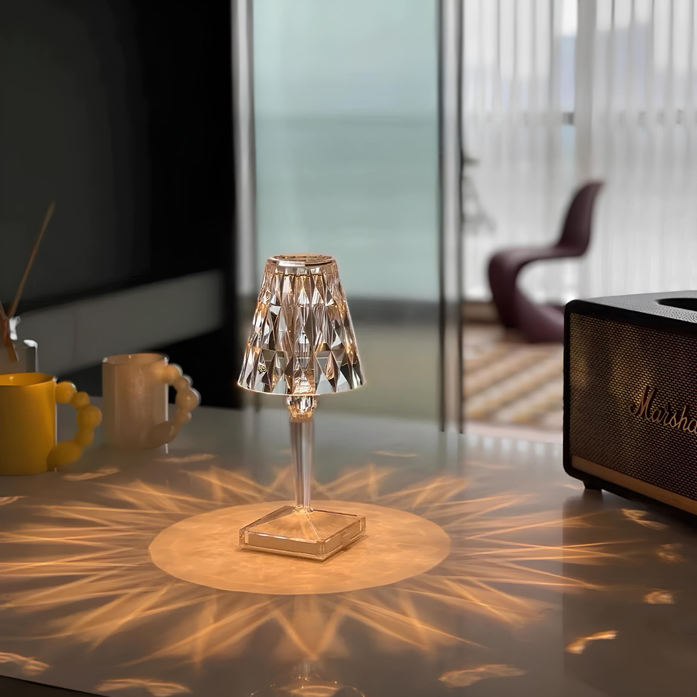 Crystal-Effect Table Lamp | Sparkling Ambient Light