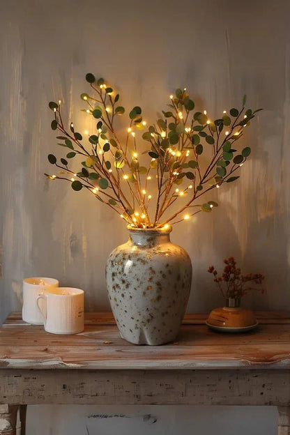 LED blossom branch lights | Warm floral table décor