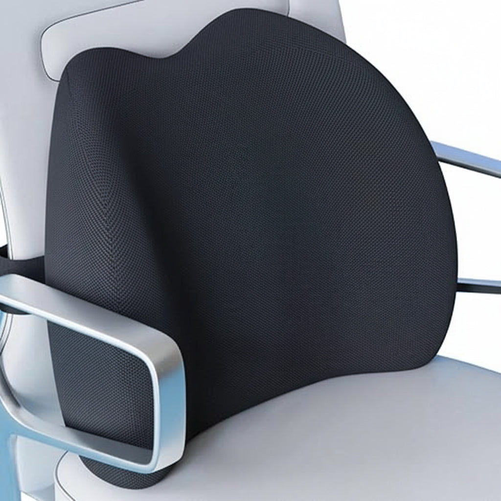 Lumbar Support Pillow Office Chair Back Cushion Mesh Cover