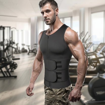Mens Neoprene Sauna Vest Slim Weight Training Gear