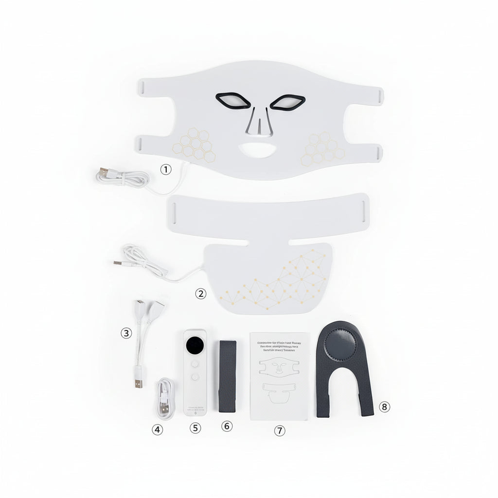 Rechargeable Red Light Therapy Mask LED Skincare Device