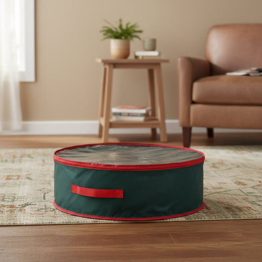 Christmas Wreath Storage Bag Garland Container Clear