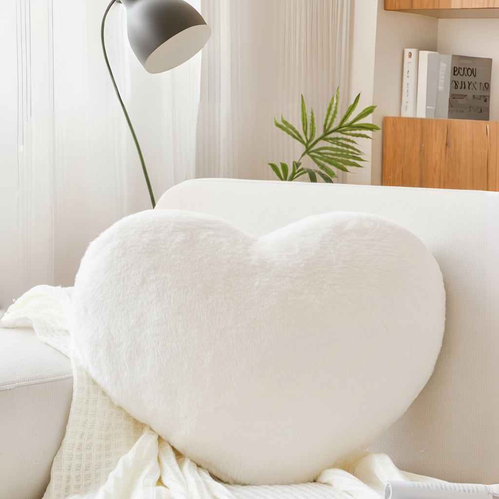 Soft Heart Shaped Plush Pillow Valentines Day Gift Women