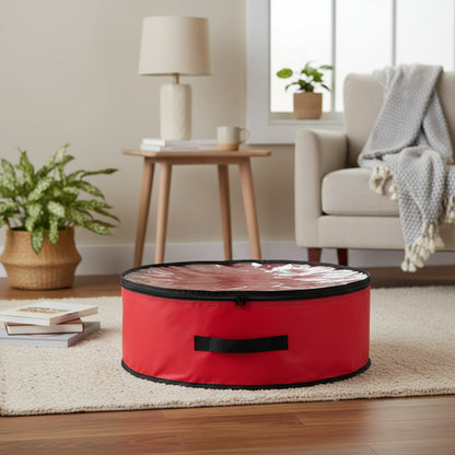 Christmas Wreath Storage Bag Garland Container Clear