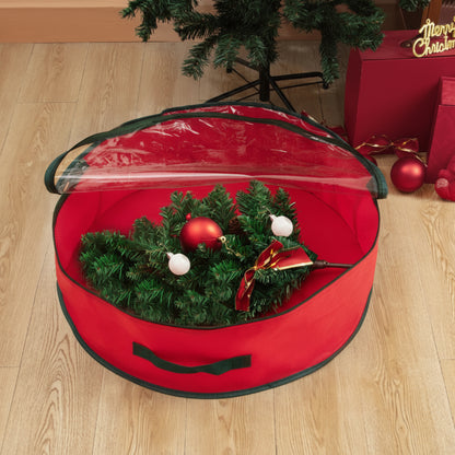 Christmas Wreath Storage Bag Garland Container Clear