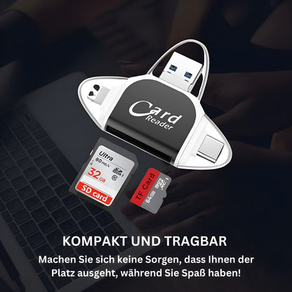 Memory Card Reader USB C Multi Device 4 in 1 File Transfer Adapter