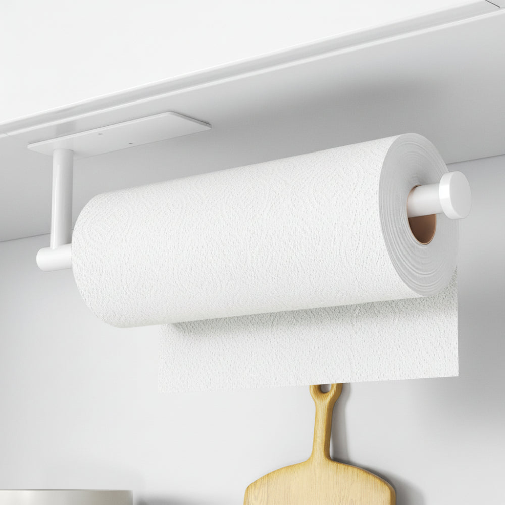 Paper Towel Holder Wall Mounted Rack Self Adhesive Drill