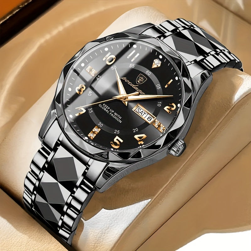 Mens Watch Titanium Sport Digital Quartz Chronograph
