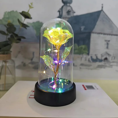 Artificial Rose Valentines Eternal LED Light Flower