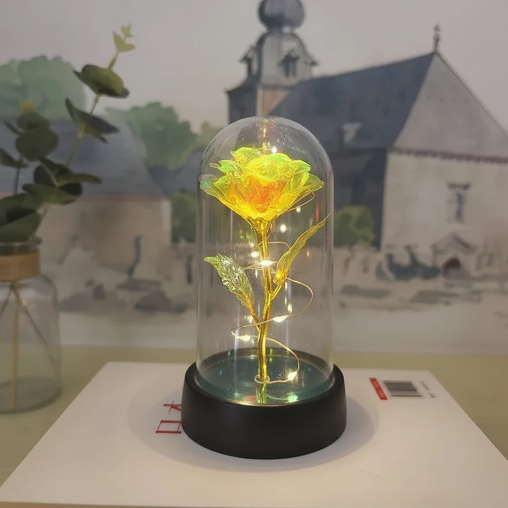 Artificial Rose Valentines Eternal LED Light Flower