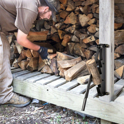 Wall-Mounted Cast Iron Manual Wood Splitter | Heavy-Duty Firewood Kindling Cutter