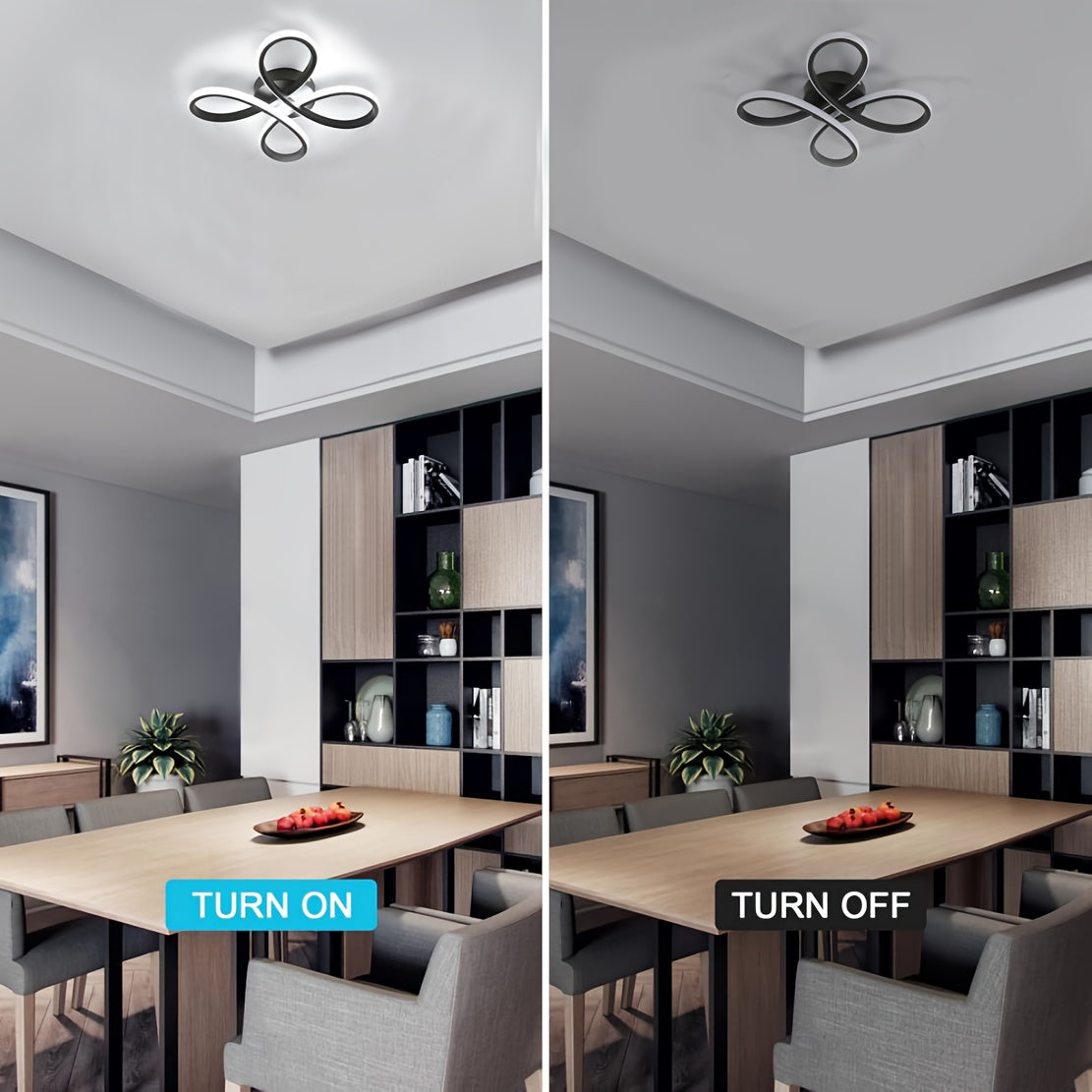 Modern Butterfly LED Ceiling Light | 3-Colour Dimmable with Wall Control