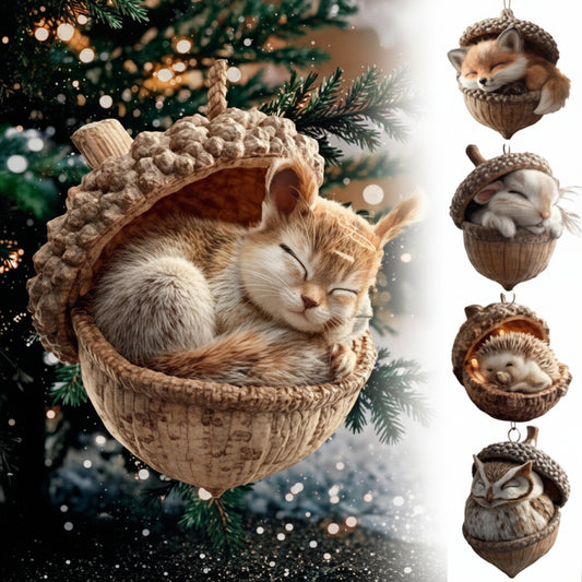Acorn Decorative Plush Christmas Ornament Cute Decoration