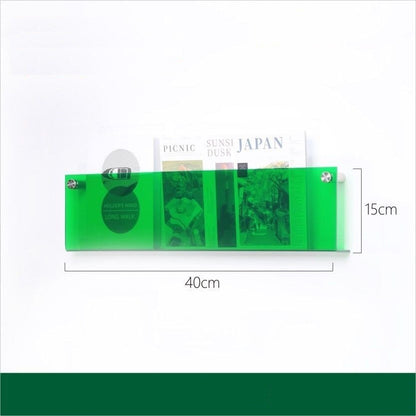 Acrylic Magazine Holder | Wall-Mounted Floating Shelf