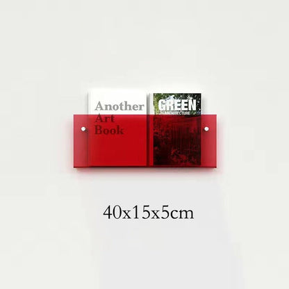 Acrylic Magazine Holder | Wall-Mounted Floating Shelf
