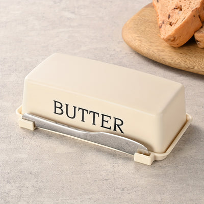 Food-Grade PP Butter Dish with Knife Set | Plastic Butter Container