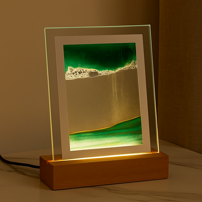 Flowing sand art lamp | Warm LED frame light