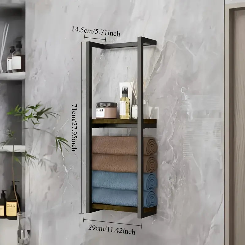 Wall-Mounted Towel Rack | Space-Saving Storage for Bathroom & Bedroom