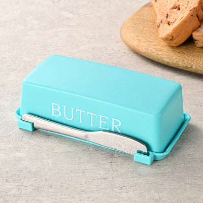 Food-Grade PP Butter Dish with Knife Set | Plastic Butter Container