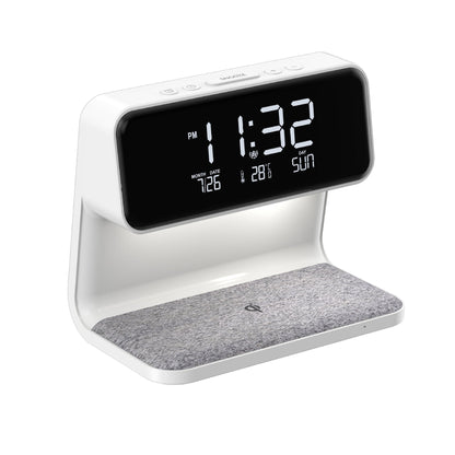 Bedside Lamp with Wireless Charger | 3-in-1 nightstand hub