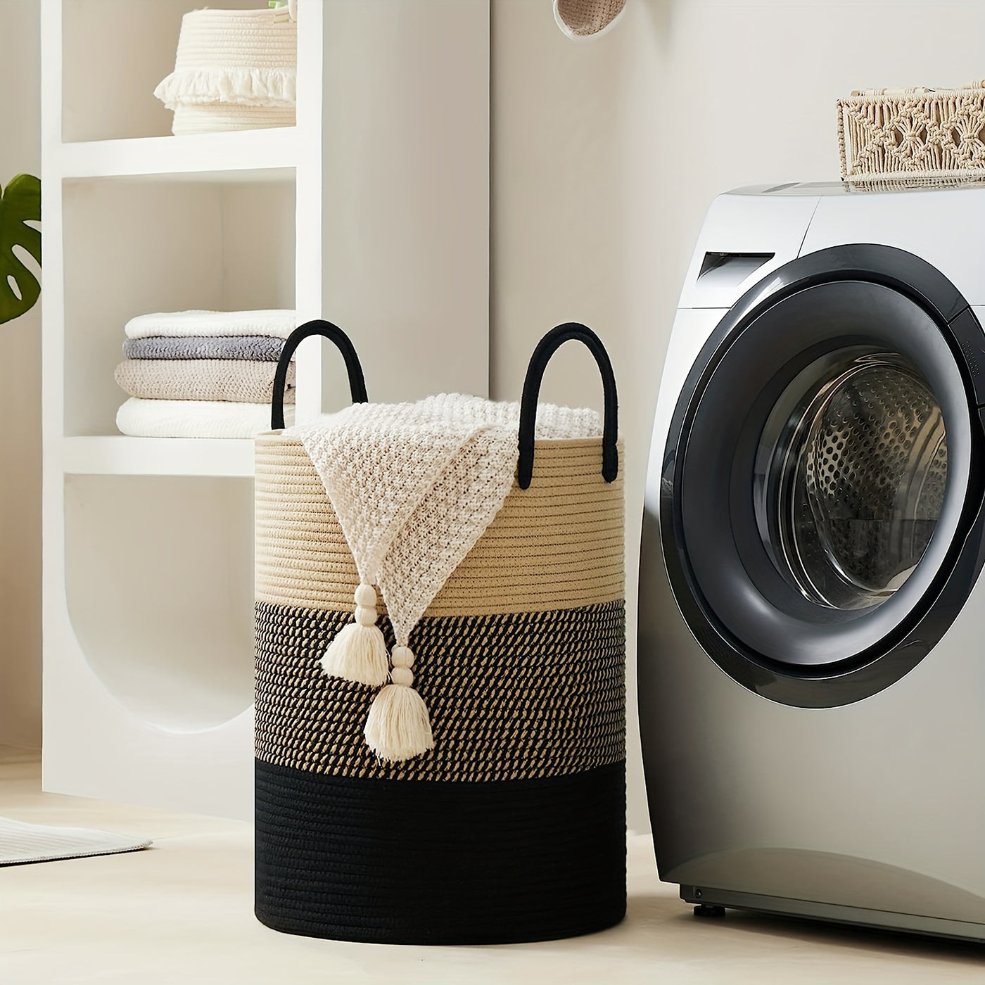 Large Laundry Hamper Basket with Handles | Modern Farmhouse Style