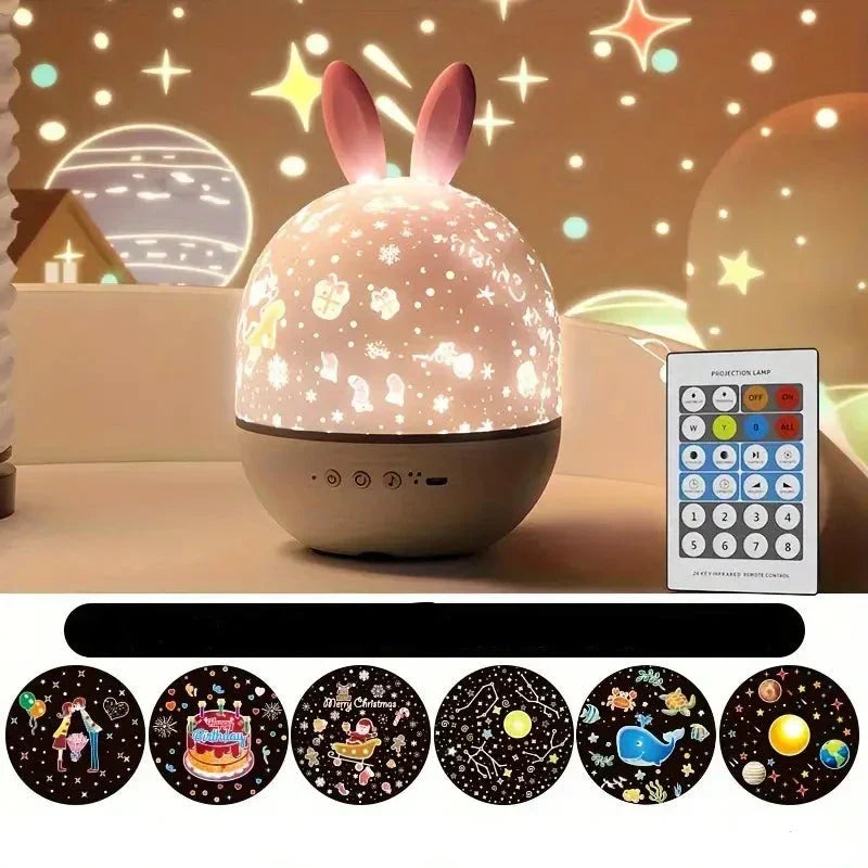 Star Projector Night Light | Soothing Galaxy Ceiling for Kids