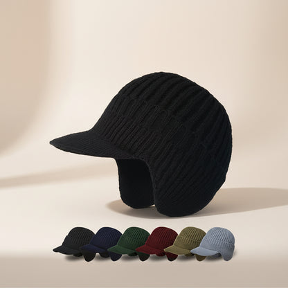 Cozy Winter Knit Beanie Hat Visor Warm Outdoors