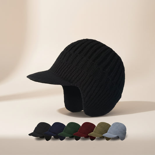 Cozy Winter Knit Beanie Hat Visor Warm Outdoors