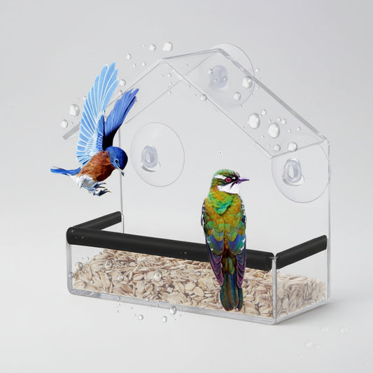 Bird House Windows Transparent Feeding House