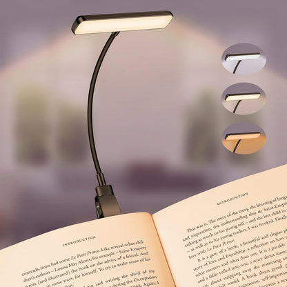 19 LED Clip On Book Light Adjustable Brightness Memory