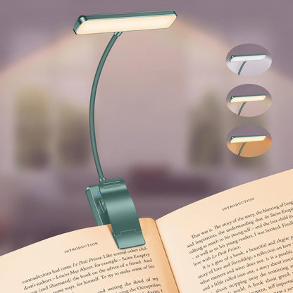 19 LED Clip On Book Light Adjustable Brightness Memory