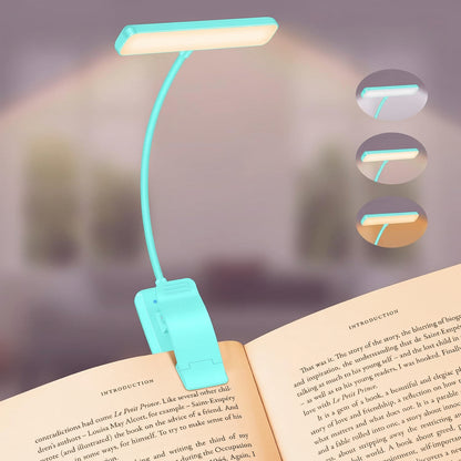19 LED Clip On Book Light Adjustable Brightness Memory