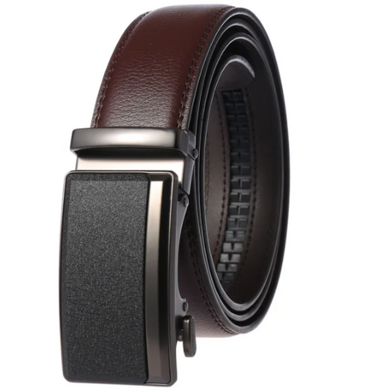 Leather Dress Belt for Men – Automatic Buckle, Elegant & Durable