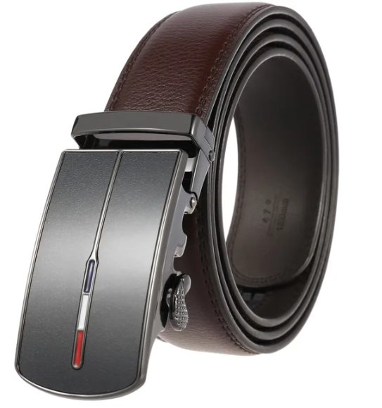 Leather Dress Belt for Men – Automatic Buckle, Elegant & Durable
