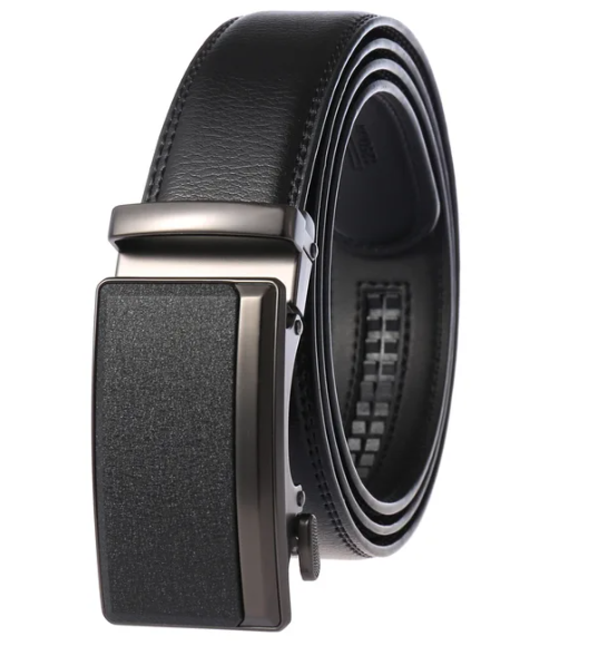 Leather Dress Belt for Men – Automatic Buckle, Elegant & Durable