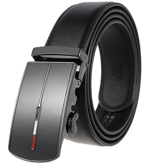 Leather Dress Belt for Men – Automatic Buckle, Elegant & Durable