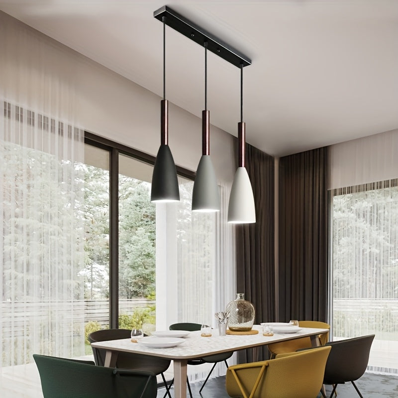 Nordic 3-Head Pendant Iron Chandelier | Modern Dining Room Ceiling Light