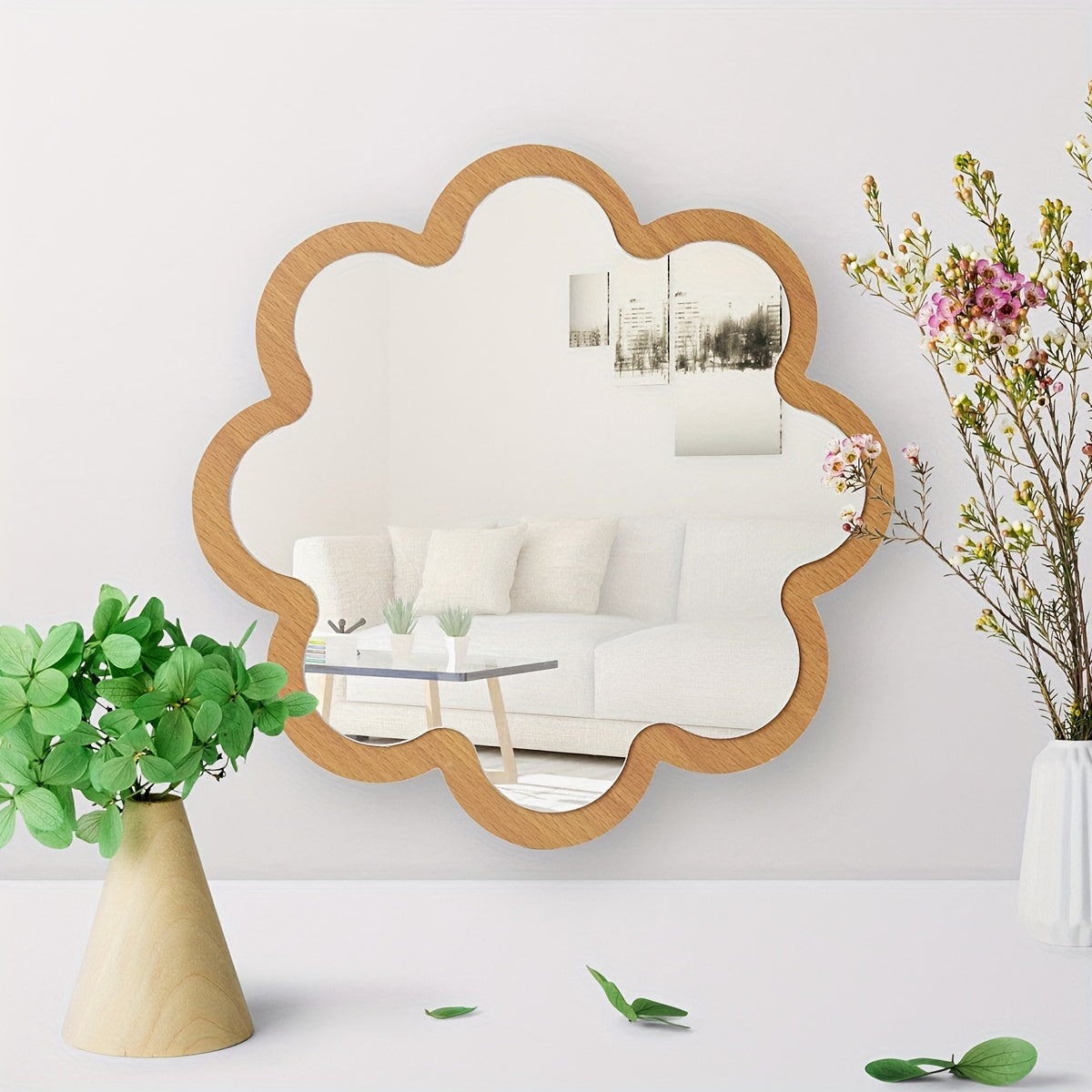 Wooden Cloud Wall Mirror | Cute Decorative Mirror for Kids’ Room