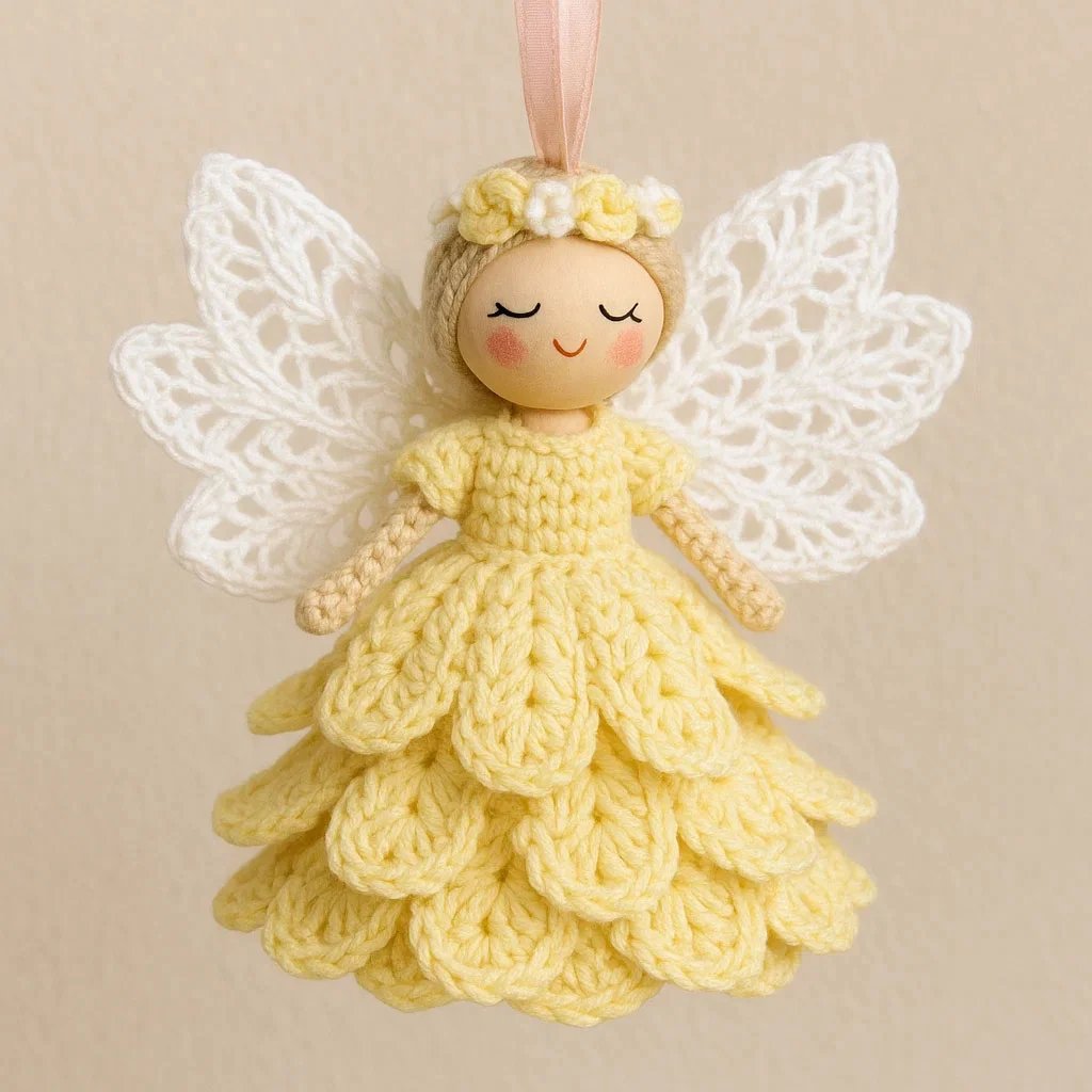 Crochet Kit DIY Craft Angel Ornament Handmade Decorative Set
