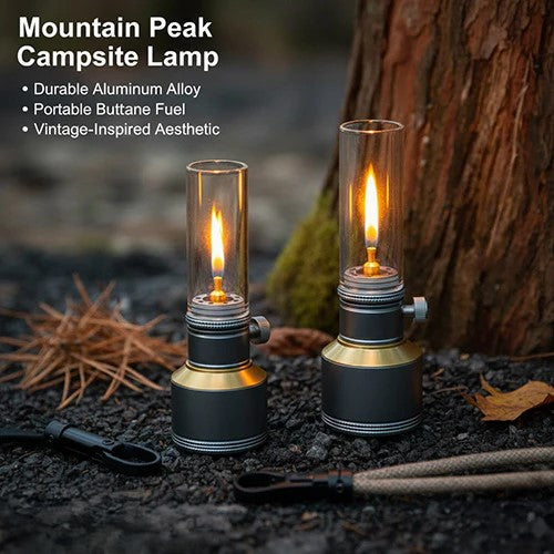 Camping Lantern Butane Gas Portable Aluminum Outdoor Light