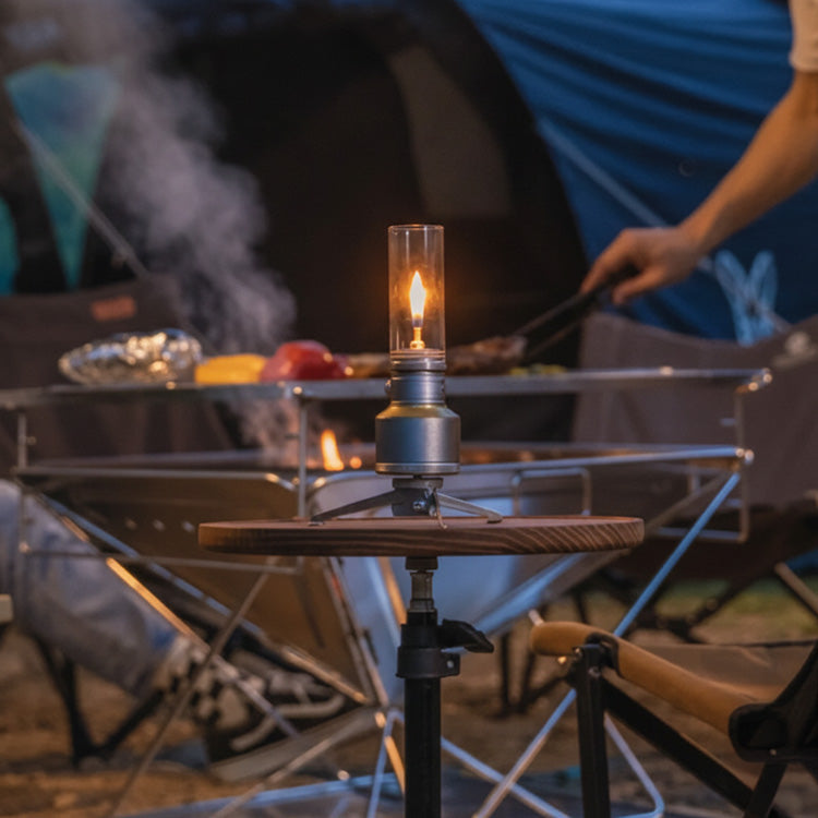 Camping Lantern Butane Gas Portable Aluminum Outdoor Light
