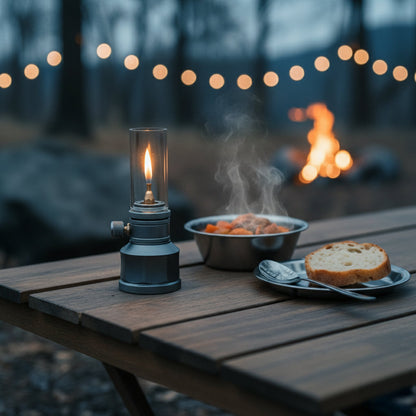 Camping Lantern Butane Gas Portable Aluminum Outdoor Light