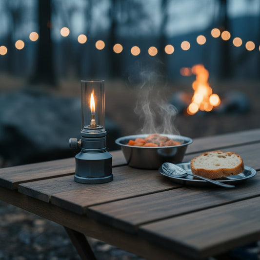 Camping Lantern Butane Gas Portable Aluminum Outdoor Light