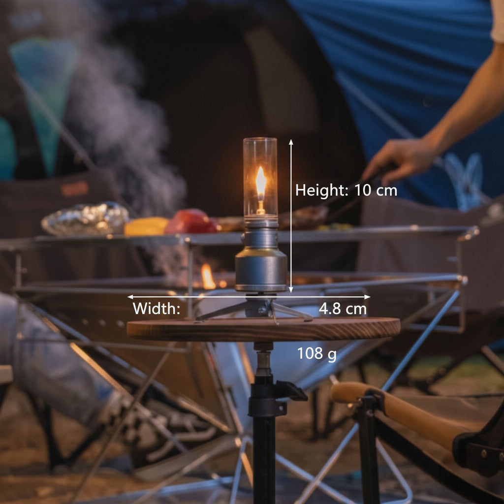 Camping Lantern Butane Gas Portable Aluminum Outdoor Light