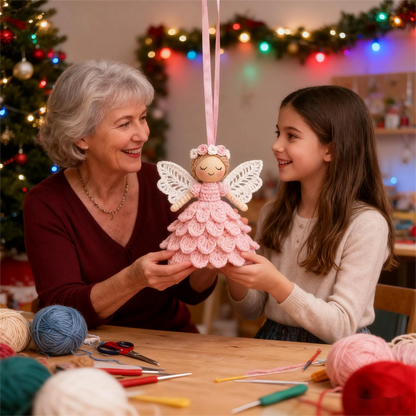 Crochet Kit DIY Craft Angel Ornament Handmade Decorative Set