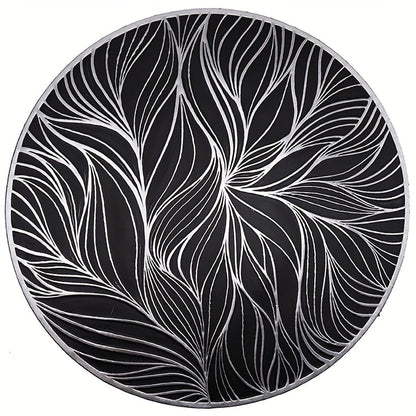 Round PVC Placemats with Golden Foil | Heat-Resistant & Stylish Table Mats